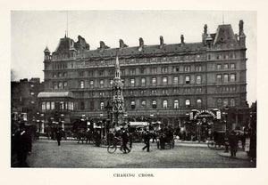 1905 Halftone Print Charing Cross London England Architecture Historic XGCA6