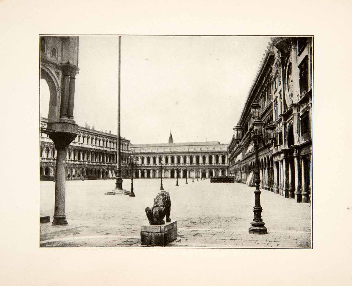 1893 Print Piazza Saint Mark Venice Italy Courtyard Plaza Architecture XGDB4