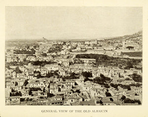 1907 Print General View Old Albaicin Granada Spain Cirtyscape Historic XGE3