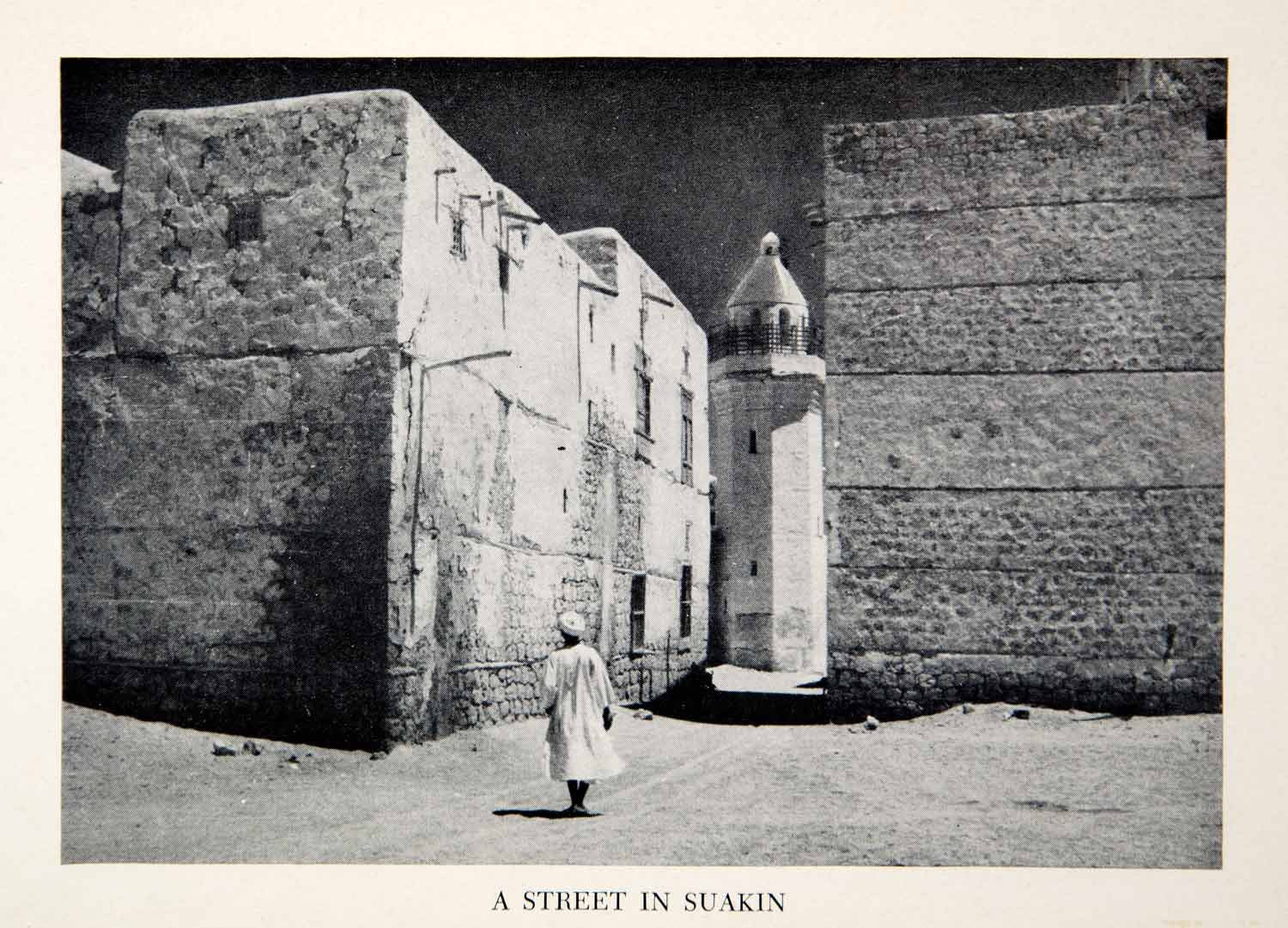 1945 Print Street Scene Suakin Sawakin Sudan Historical Image Arab City XGED7