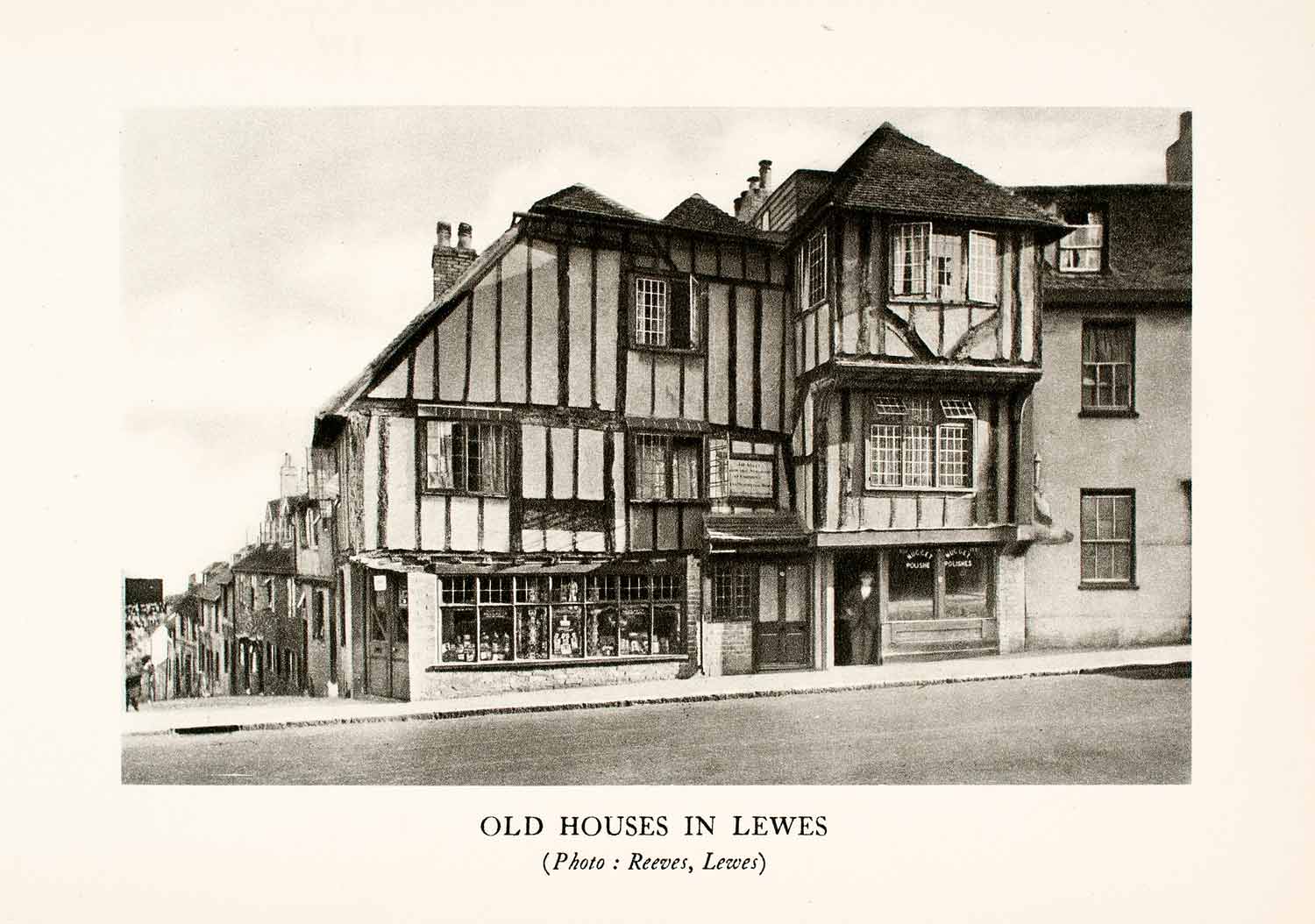 1937 Photogravure East Sussex England Lewes Architecture Style Traditional XGFA9