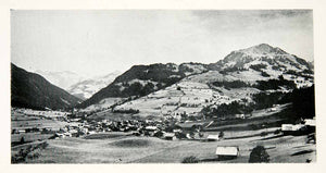 1923 Print Zweisimmen Canton Bern Switzerland Cityscape Landscape Mountain XGFC1