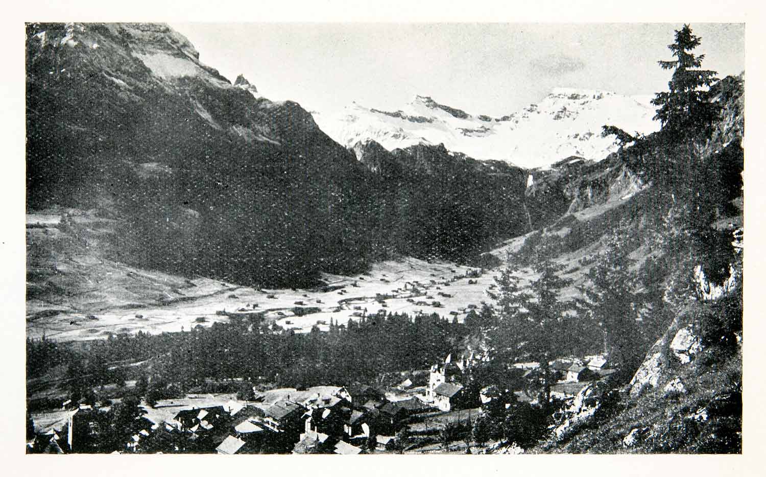 1923 Print Adelboden Bernese Oberland Switzerland Landscape Mountain XGFC1