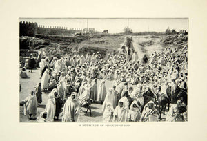 1903 Print Traditional Dress Fes Morocco Citizens Locals Historical Image XGFD2