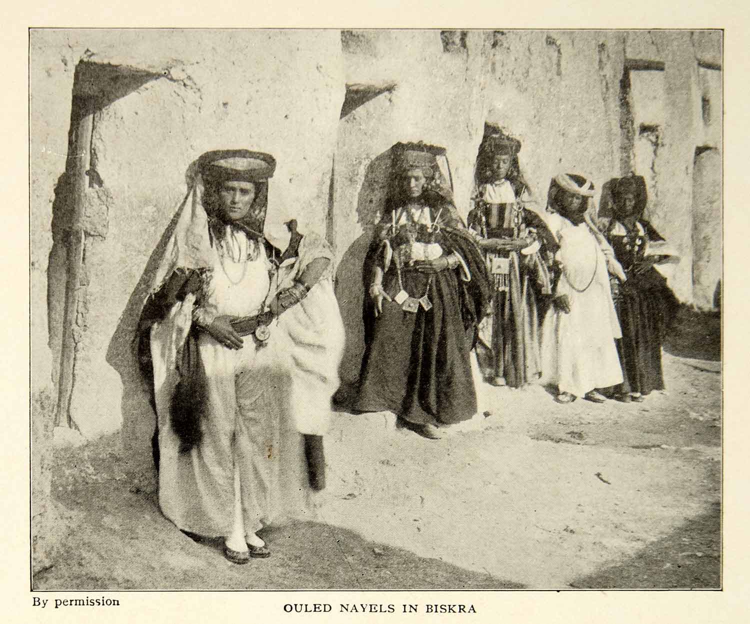 1903 Print Ouled Navels Biskra Algeria Costume Traditional Dress Image XGFD2