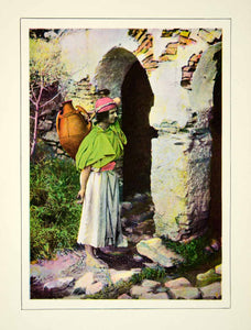 1903 Color Print Kabyle Tribe Girl Traditional Dress Algeria Africa Image XGFD2