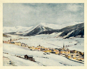 1907 Print Davos-Platz Switzerland Swiss Mountain Village Landscape Jardine XGG4