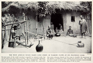 1938 Print Native Ghana Africa Loom Warp Thread Yarn Textile Indigenous XGGD5