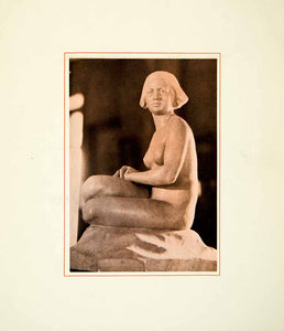 1939 Print Nude Sculpture Egyptian Woman Breast Archeology Antiquity O –  Period Paper Historic Art LLC