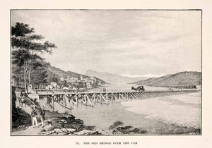 Halftone Print Var Bridge River Nice Transport Landscape Cote D'Azur XGHA9