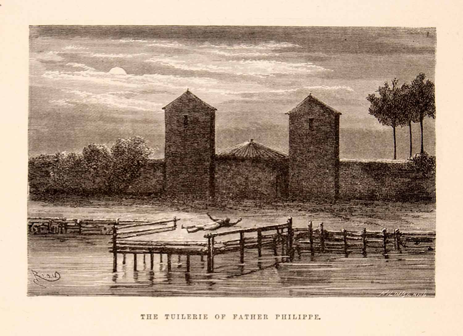 1875 Wood Engraving Tuilerie Father Philippe Roman Catholic Amazon River XGHC1