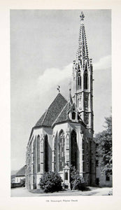 1956 Print Strassengel Pilgrim Church Rein Abbey Mur River Gothic XGHC9