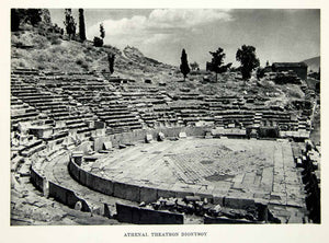 1952 Rotogravure Athens Greece Archeology Theatron Dionysus Theater XGIC3