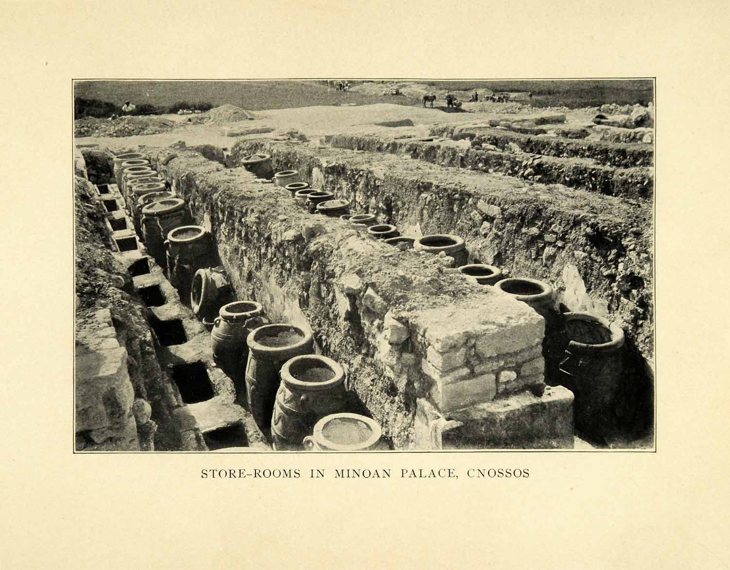 1907 Print Ancient Minoan Civilization Palace Cnossos Knossos Greece XGL8