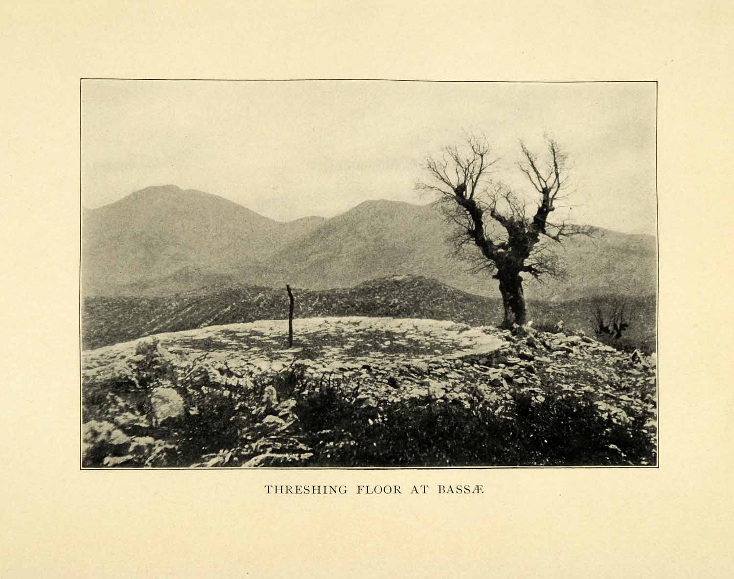 1907 Print Bassae Greece Threshing Floor Landscape Historic Image XGL8