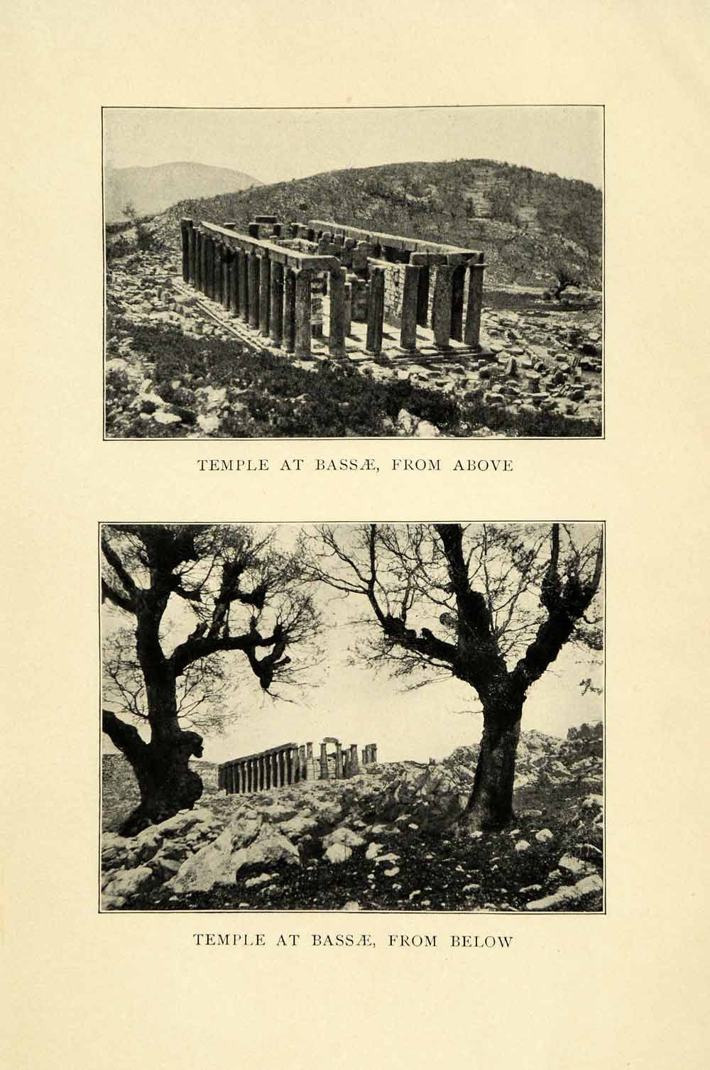 1907 Print Temple Apollo Epicurius Bassae Greece Architecture Archaeology XGL8