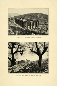 1907 Print Temple Apollo Epicurius Bassae Greece Architecture Archaeology XGL8