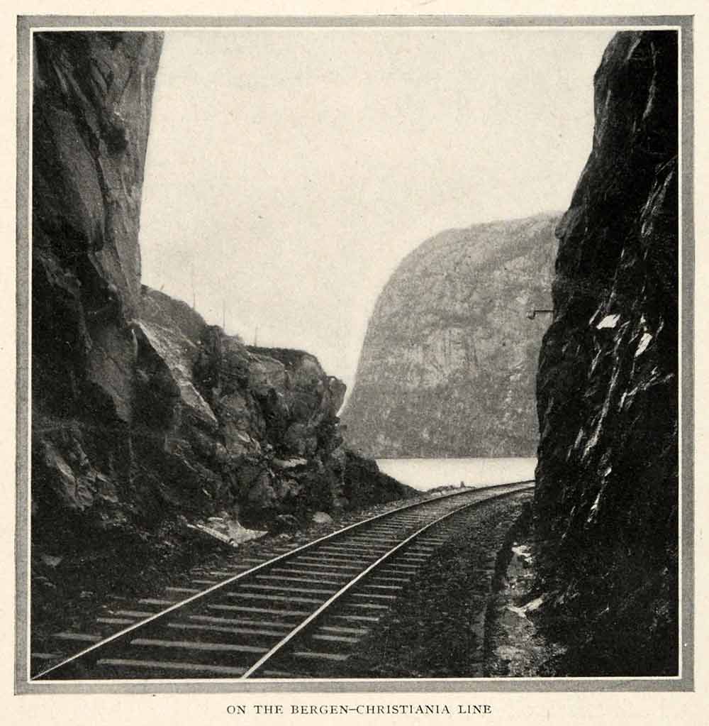 1910 Print Railway Bergen-Christiania Line Norway Tracks Travel XGM2