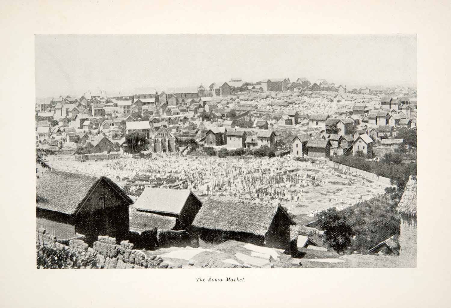 1897 Print Tana Zoma Market Antananarivo City Madagascar Cityscape XGMB5