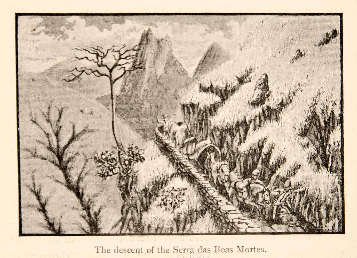 1886 Print Descent Serra Das Boas Mortes Landscape Mountains Road Paved XGMC6