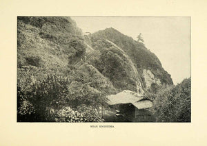 1900 Print Enoshima Japan Japanese Katase Benzaiten Travel Asia Mountain XGN4