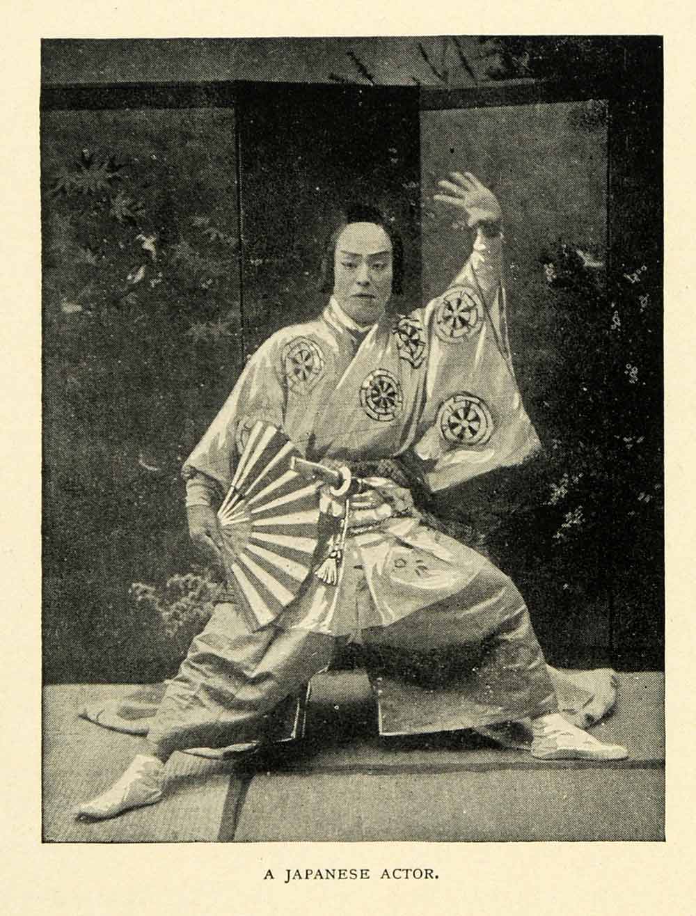 1900 Print Japan Actor Japanese Acting School Thespian Entertainment XGN4