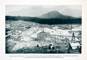 1915 Print Construction Coquitlam Buntzen Dam British Columbia Canada XGPC8