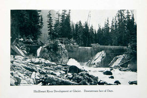 1915 Print Dam Illicillwaet River Development Glacier Landscape XGPC8