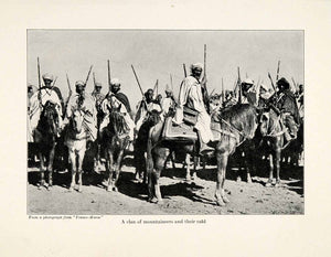 1920 Print Morocco Mountaineer Berber Caid Horses Rifles Head Cover XGR1