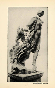 1939 Halftone Print Statue Roman Goddess Victory Olympia Mythology Victoria XGR9