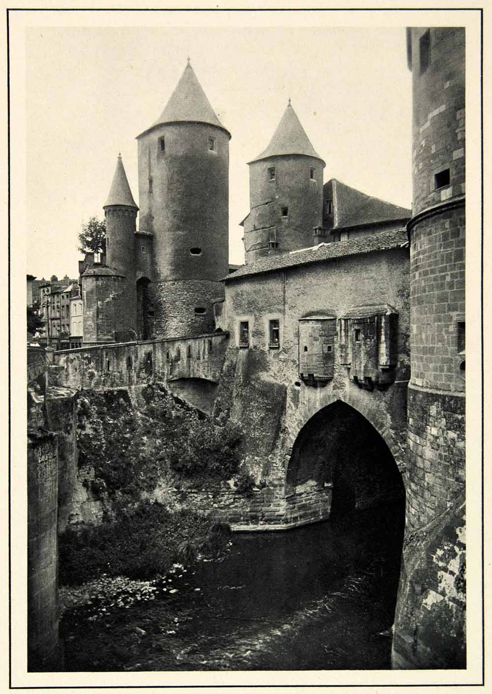 1937 Rotogravures Porte Allemands Medieval City Gate France Eyraud XGRC2