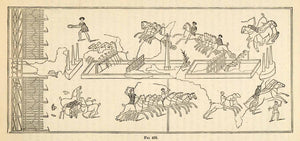 1876 Wood Engraving Roman Ludi Circenses Games Races Obstacle Course Italy XGY7