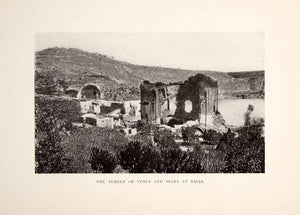 1901 Print Temple Venus Diana Baiae Italy Ruins Mythology Campania Resort XGYA6