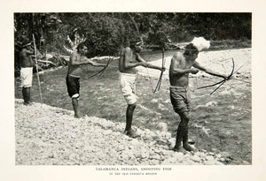 1925 Print Talamanca Indians Bribri Tribe Bow Arrow Fishermen River Costa XGYB6