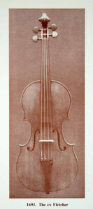 1961 Prints Antonio Stradivari Ex Fletcher Violin Musical String Instrument XMA4