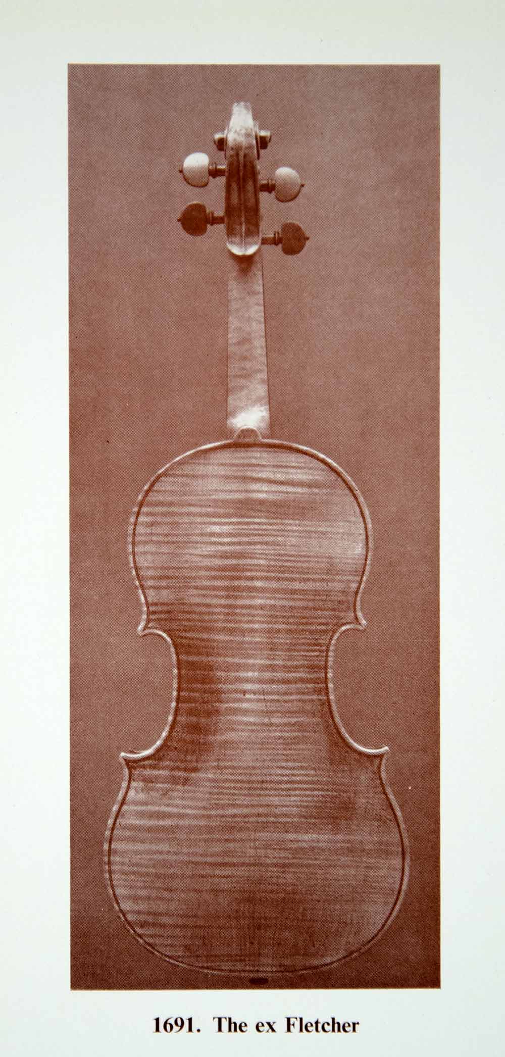 1961 Prints Antonio Stradivari Ex Fletcher Violin Musical String Instrument XMA4