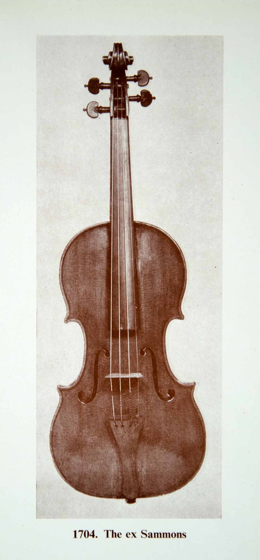 1961 Prints Antonio Stradivarius Ex Sammons Violin Musical String XMA4