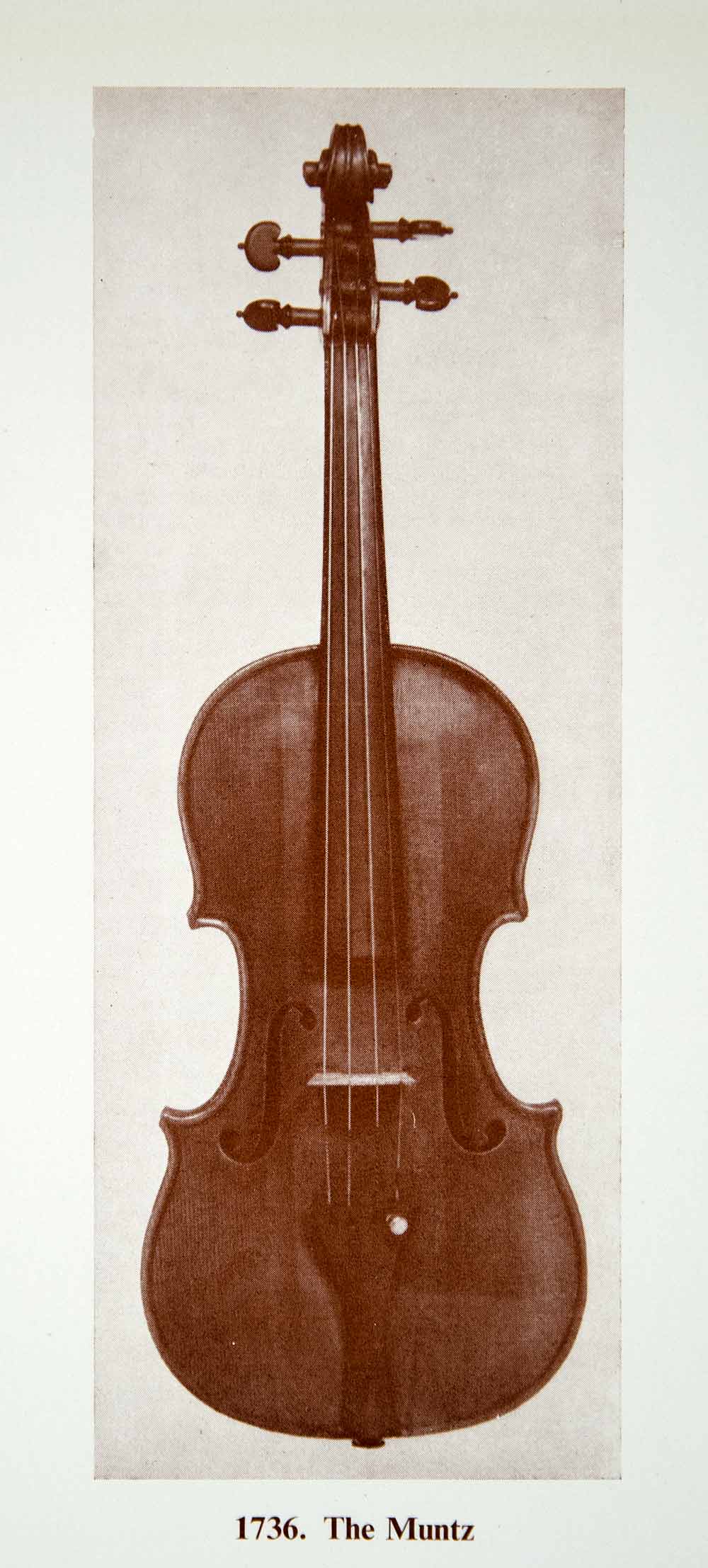 1961 Prints Antonio Stradivari Muntz Violin Music String Instrument 18th XMA4