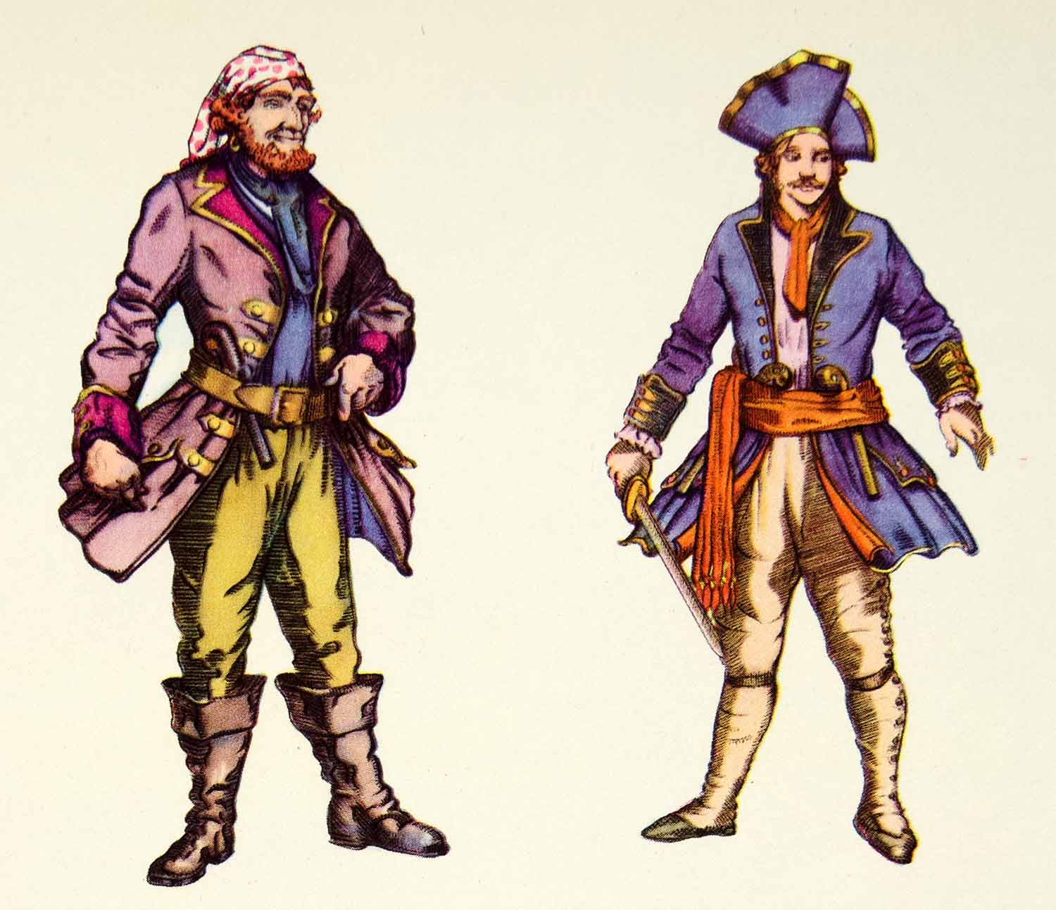 1957 Offset Lithograph George Sheringham Deisgn Pirates Penzance Costume XMD6