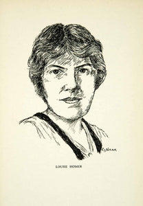 1944 Lithograph Constance Joan Naar Art Louise Homer Portrait Opera Singer XMG1