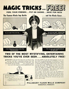 1935 Ad Pillsbury Flour Mills Minneapolis MN Magic Trick Hindu Imp Bottle YAB2