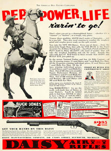 1935 Ad Buck Jones Special Pump Gun Daisy Air Rifle 240 Union St Plymouth YAB2