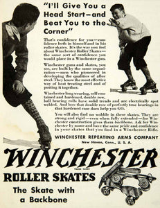 1932 Ad Winchester Repeating Arms Roller Skates Sports Equipment Children YAB2