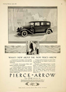 1928 Ad Art Nouveau Pierce Arrow Car Automobile Decorative Vehicle Design YAM1