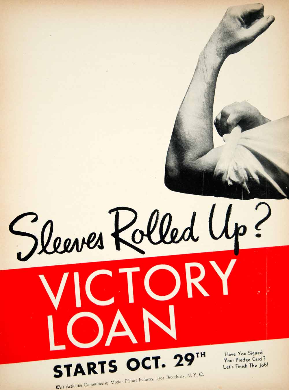 1945 Ad Victory Loan WWII War Activities Committee Motion Picture Industry YBX1