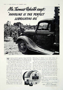 1939 Ad Havoline Insulated Motor Oil Engine Lubricant Thomas Roberts Truck YFJ1