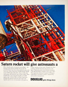 1966 Ad Douglas Aircraft Company Saturn Rocket S-IVB Stage NASA Spacecraft YFM3