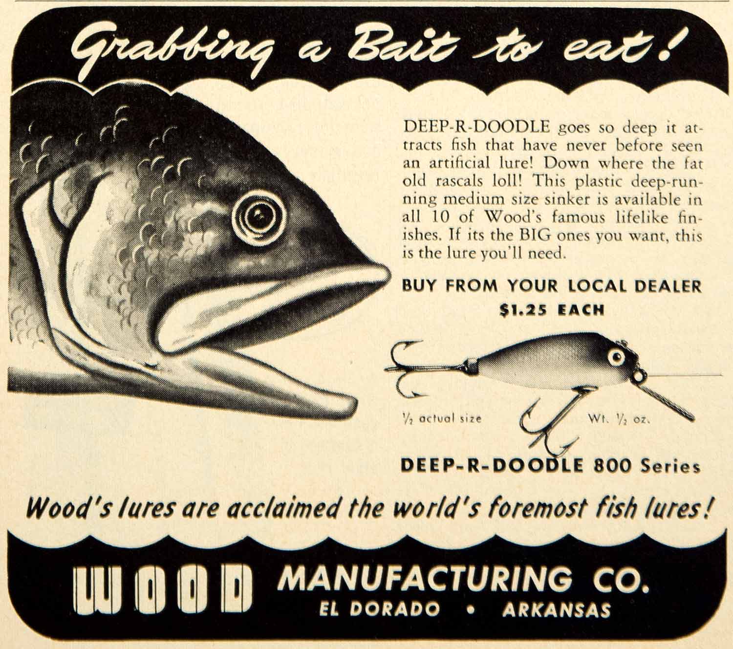 Fishing Bait Vintage Wood Sign – www.