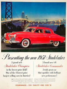 1950 Ad 1951 Studebaker Commander State Sedan Car Automobile Classic Auto YFT6