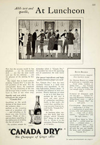 1929 Ad Canada Dry Ginge Ale Soda Pop Soft Drink Art Deco Betty Beldon Food YGH1